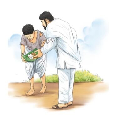 Class 8 Sanskrit Chapter 4 Hindi Translation गोपबन्धु दास द्वारा भूखे व्यक्ति को भोजन देने का प्रसंग