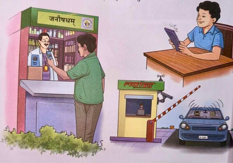 NCERT Class 8 Sanskrit Chapter 6 Hindi Translation "Digital India concept showing online payment..." "